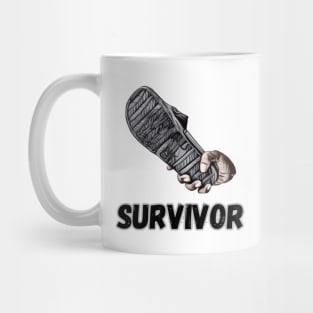 Slipper, Sandal beats Survivor Mug